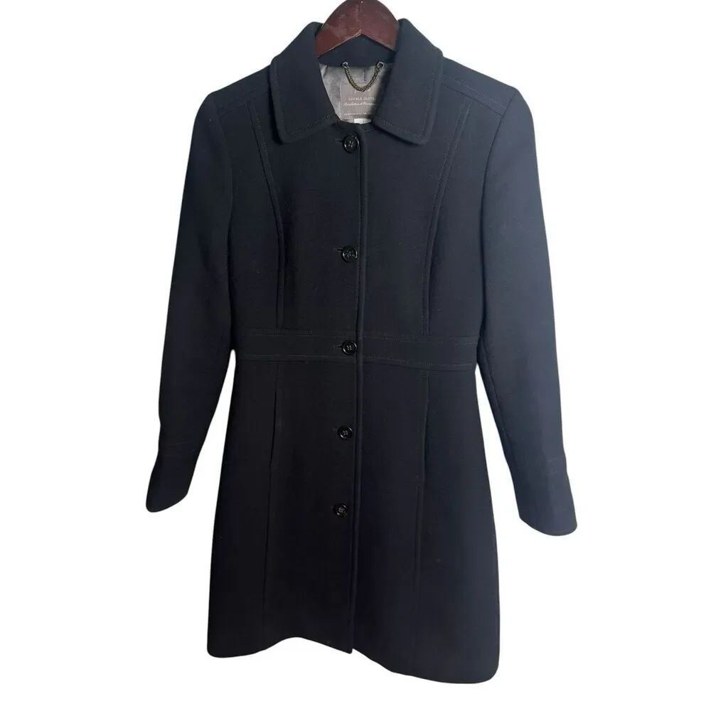 J.Crew Classic lady day coat in Italian double-cloth wool with Thinsulate black - Picture 2 of 6